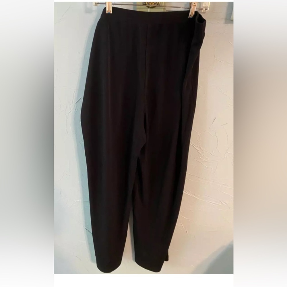 Karen Kane Lifestyle Pull On Black Pants Wide Leg Relaxed Stretch Sz 3X